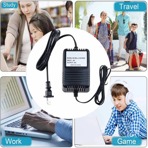 Professional AC Adapter And Heavy Duty Power Cord Compatible With Skil Drill 2124 And 2136 Class 2 Wall Charger on laptop during work.