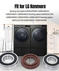 Premium Grade Washer Tub Bearing Seal Kit Replacement For LG And Kenmore Front Load Washers showing bearings and seals in modern laundry room setting.