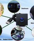 Global Shutter USB Wide Angle Webcam With 110 Degree Low Distortion Lens 1080p At 90fps for multiple applications like security and robotics.