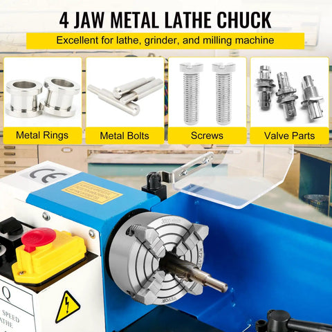 4 Jaw Lathe Chuck 125mm Independent Reversible Jaw For Metal Turning on a precision lathe with accessory examples