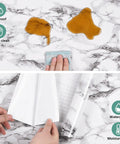 Marble Peel And Stick Wallpaper Glossy Marble Contact Paper for Countertops Kitchen Cabinets And Bathroom Surfaces 24 By 197 Inches