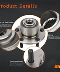 Front Wheel Hub And Bearing Assembly Pair For Mazda 3 2004 2005 5 Lug Bolt Pattern 114.3mm No ABS Left And Right Replacement