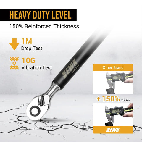 Half Inch Drive Digital Torque Wrench With LED Display And Audible Beep, 10 To 200 Nm, heavy duty level handle shown