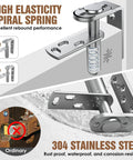 Stainless Steel Cafe Door Hinges With Self Closing And Two Way Swing For Louvre Doors And Saloon Doors Adjustable Opening Angle Notch