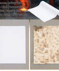 Front view: Qilery high-temp gasket paper, white, 1/8 in, 24x102 in, ceramic-fiber alternative for stoves and kilns.