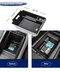 Center Console Organizer Tray For Mercedes GLE 2020 2026 W167 X167 350 450 AMG GLS Middle Armrest Storage Box shown installed in car