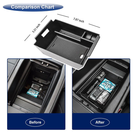 Center Console Organizer Tray For Mercedes GLE 2020 2026 W167 X167 350 450 AMG GLS Middle Armrest Storage Box shown installed in car