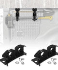 Heavy Duty Bed Rail Mount Brackets For Toyota Tacoma Truck Shovel Axe Tool Holder, steel brackets with hardware kit.