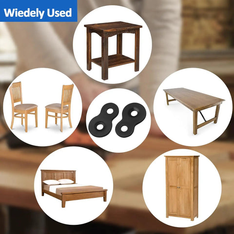 20 Piece Heavy Duty Figure Eight Table Top Fasteners Thick Iron Desktop Connectors Pro Grade Hardware For Furniture Assembly used in various furniture.