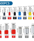 Heavy Duty Ferrule Crimping Tool Kit With Wire Stripper And Ferrules Crimper Plier 600 Piece Ferrules Set size chart