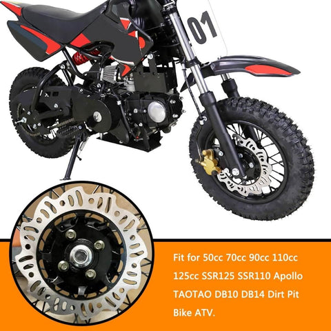 Front Hydraulic Disc Brake Kit With Master Cylinder And Caliper Assembly Rotor And Pads For 50cc 70cc 90cc 110cc And 125cc Dirt Bikes And ATVs