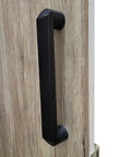 Door Pull Handle Modern Barn Door Kit With Slick Matte Black Finish For Wood And Interior Doors 37 Inch Length