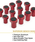 12-Pack 20mm Bench Dogs With Non Slip Aluminum Clamp For MFT Workbenches Fits 0.787 Inch Dog Holes Square Table Stops