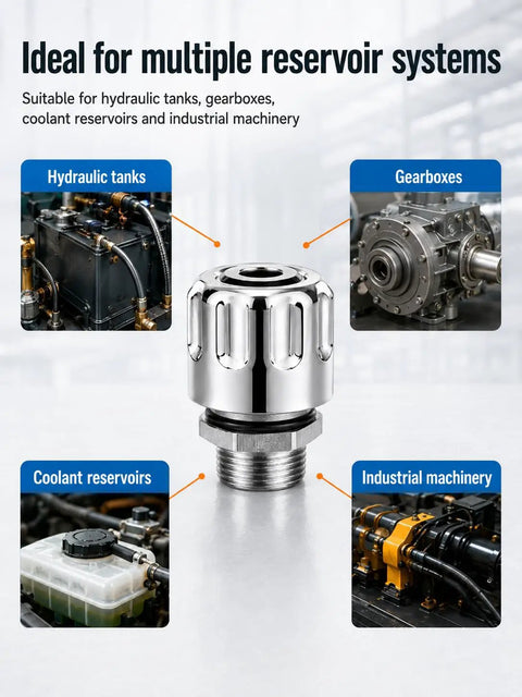 Vourtm 3/4 Npt Hydraulic Breather Cap With 40 Micron Filtration Vent Cover for hydraulic tanks and gearboxes