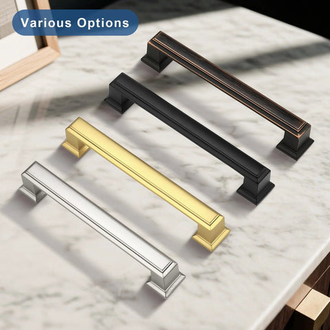 Oil Rubbed Bronze Cabinet Pulls 10 Pack 5 Inch Hole Center Heavy Duty Kitchen And Furniture Handles Displayed in Various Colors