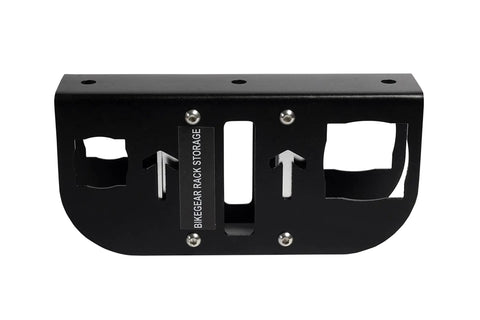 Heavy Duty Wall Mount Bike Rack Storage Holder For Two And Quarter Inch Hitch Receivers secure black metal frame design.