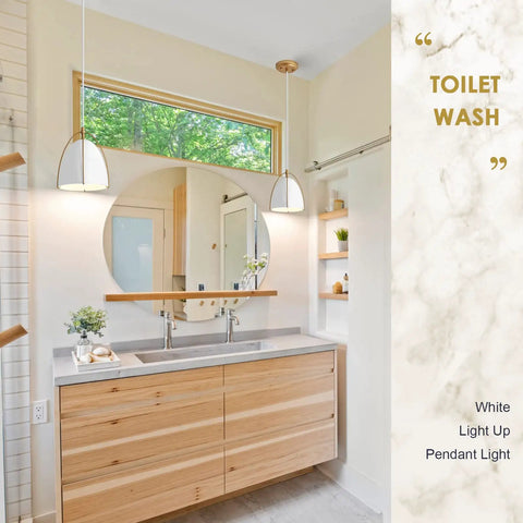 Two Pack Modern Dome Pendant Lights, 1 Light Each, White Dome With Gold Trim, Perfect Kitchen Island Fixture For Dining Room Hallway Bar Or Sink Area, Clean Minimalist Look That Elevates Any Space