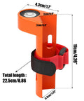 Adjustable Grade Rod Level Bubble Level For Rugged Aluminum Alloy Handheld Fixed Right Angle Strap With Tie Large 10 Minute Vial Orange Portable Measuring Instrument For Tower Ruler And Surveying, 22.5cm