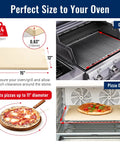 Pizza Stone For Oven And Grill 15 X 12 Inch Cordierite Baking Stone With Four Built In Handles 7.4 Lb Thermal Shock Resistant
