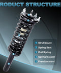 Front Strut Assembly For 2008 2009 2010 2011 2012 Nissan Rogue 2.5L Coil Spring Shock Absorber OE 11733 11734 Parts