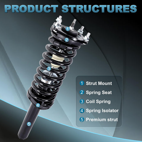 Front Strut Assembly For 2008 2009 2010 2011 2012 Nissan Rogue 2.5L Coil Spring Shock Absorber OE 11733 11734 Parts