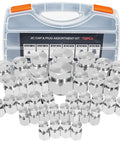 All In One Pro Grade Heavy Duty 72 Piece Hydraulic JIC Plug And Cap Kit With 37 Degree Flare Fittings Carbon Steel Hose Caps And Plugs