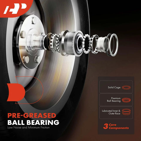 Pre-greased ball bearing illustration with solid cage and lubricated races