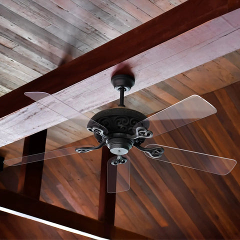 Universal Replacement Fan Blades For 42 Inch Ceiling Fans In Clear Acrylic Self Aligning Mount Fits Most 3 Hole Blade Arms Easy Install Modern Look To Revitalize Any Space