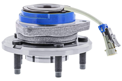Single front wheel hub and bearing assembly with ABS sensor, sealed ball bearing, pre-greased OE-style for passenger cars and trucks