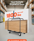 Beefy Heavy Duty Folding Table Cart With 1800 Lb Load Capacity, Steel Table Dolly On 5 Inch Swivel Casters, in warehouse