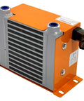 Orange high flow hydraulic air cooler for oil cooling heavy duty air cooled radiator heat exchanger 12V DC