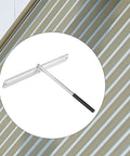 Sheet Metal Folding Hemming Tool For Standing Seam Roofs Long Handle Bender with black grip and background of metal roofing
