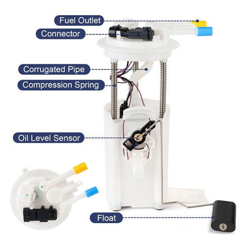 Electric Fuel Pump Module Assembly For Chevy Tahoe GMC Yukon Cadillac Escalade V8 4.8L 5.3L 6.0L Gas Only With Pressure Sensor