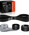 Serpentine Drive Belt Kit With Tensioner And Idler Drop In Ready For Ford F Series Trucks And Econoline Vans.