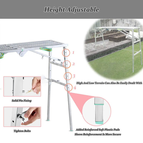 Scaffolding Equipment Foldable Work Platform And Ladders Portable Multipurpose Scaffold Tower With Adjustable Height Levels