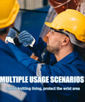 Pro Grade Nitrile Work Gloves Built Tough 10 Pack Blue Heavy Duty Oil And Chemical Resistant Safety Gear With Superior Non Slip Grip for trades.