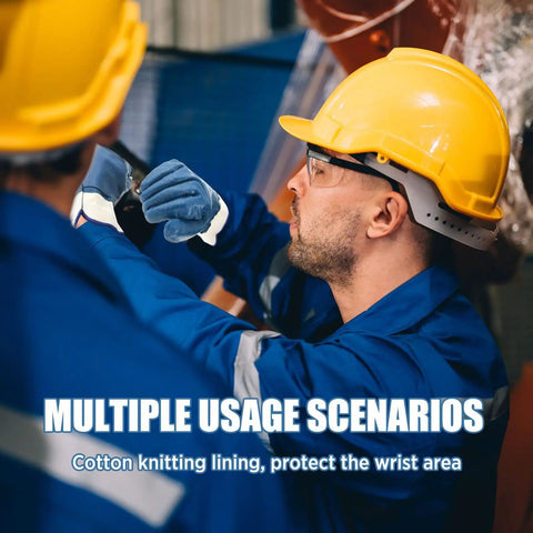 Pro Grade Nitrile Work Gloves Built Tough 10 Pack Blue Heavy Duty Oil And Chemical Resistant Safety Gear With Superior Non Slip Grip for trades.