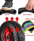 Rock Solid Heavy Duty Swivel Casters Rated 900 Lbs 6 Mm Steel Rubber Body showcasing durable rubber tire with shock-absorbing features.