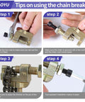 Go Kart Chain 95 Links Replacement Kit Beefed Up 3 Feet With Chain Breaker Instruction Steps for Installation and Use
