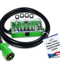 Heavy Duty Six Foot Seven Pin Trailer Wiring Harness With Seven Way Junction Box And Pure Copper Cord, waterproof design