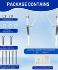 Package contents for 55-2 Attic Ladder Hinge Arms Compatible With Mk5 WU2210 W2208 W2210 After 2010 Ladders