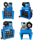 Professional Hydraulic Hose Crimping Machine Slick 0.55 To 2.72 Inch with various die sets and motor for industrial use.