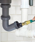 Heavy Rubber Drain Bladder Unclogs Pipes Attaches To Garden Hose Inflates Fast to clear a kitchen sink drain.