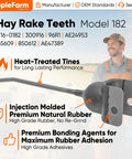 Universal Hay Rake Teeth Replacement Tines 25 Pack Rubber Mounted For Easy Hay Handling Tedder And Baler Teeth image.
