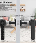 Dope Smart Lock With Fingerprint And Bluetooth App For Home Security Password And Backup Keys Black Anti Corrosion Casing 4 In 1