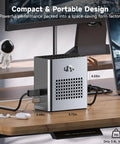 Next Level External GPU Docking Station Leveling Up Your Gaming Laptop Featuring AMD Radeon RX 7600M XT 8GB GDDR6 with compact design on desk.