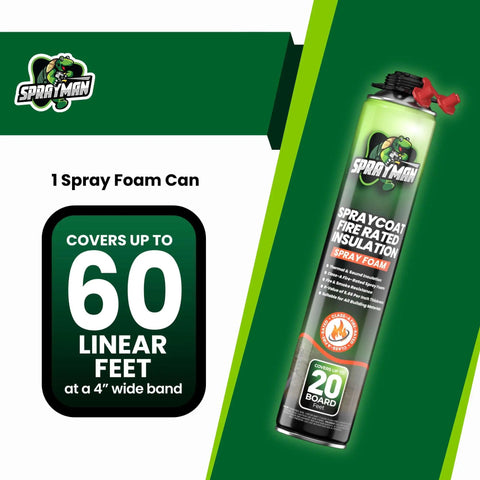 No Brainer Fire Rated Closed Cell Spray Foam Insulation Kit for Walls and Attics 240 Sq Ft includes spray foam can