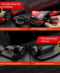 1 16 Scale 4WD RC Drift Car, High Speed 40 KMH, showcasing replaceable tires and protective guard board