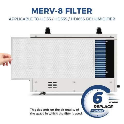 Heavy Duty Crawl Space Dehumidifier Filter Replacement, MERV 8 Air Scrubber For Sentinel HD55 And HDi65 Units, Straight Up Reliability Against Dust Grit To Keep Your Rig Running Clean All Year Round
