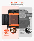 53 Gallon Dual Chamber Compost Tumbler With Easy Turn Rotating Bin And Aeration System Dual Sliding Doors For Quick Load